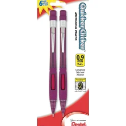 Pentel Quicker-Clicker™ Automatic Pencil .9mm, Burgundy Barrels, 2/Pack