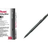 Pentel Rolling Writer Rollerball Pens, Medium Point, Black Ink, 12/Pack (R100-A)