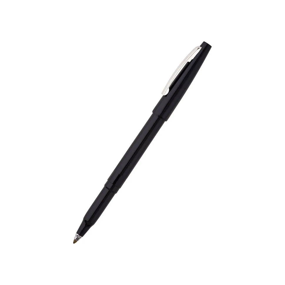 Pentel Rolling Writer Rollerball Pens, Medium Point, Black Ink, 12/Pack (R100-A)