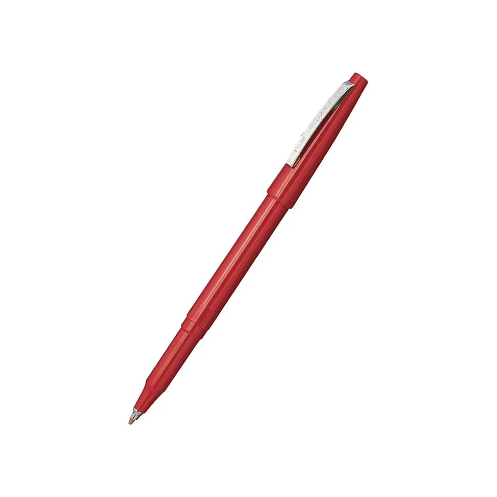 Pentel Rolling Writer Rollerball Pens, Medium Point, Red Ink, Dozen (R100-B)