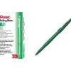 Pentel Rolling Writer Rollerball Pen, Medium Point, Green Ink, Dozen (R100D)