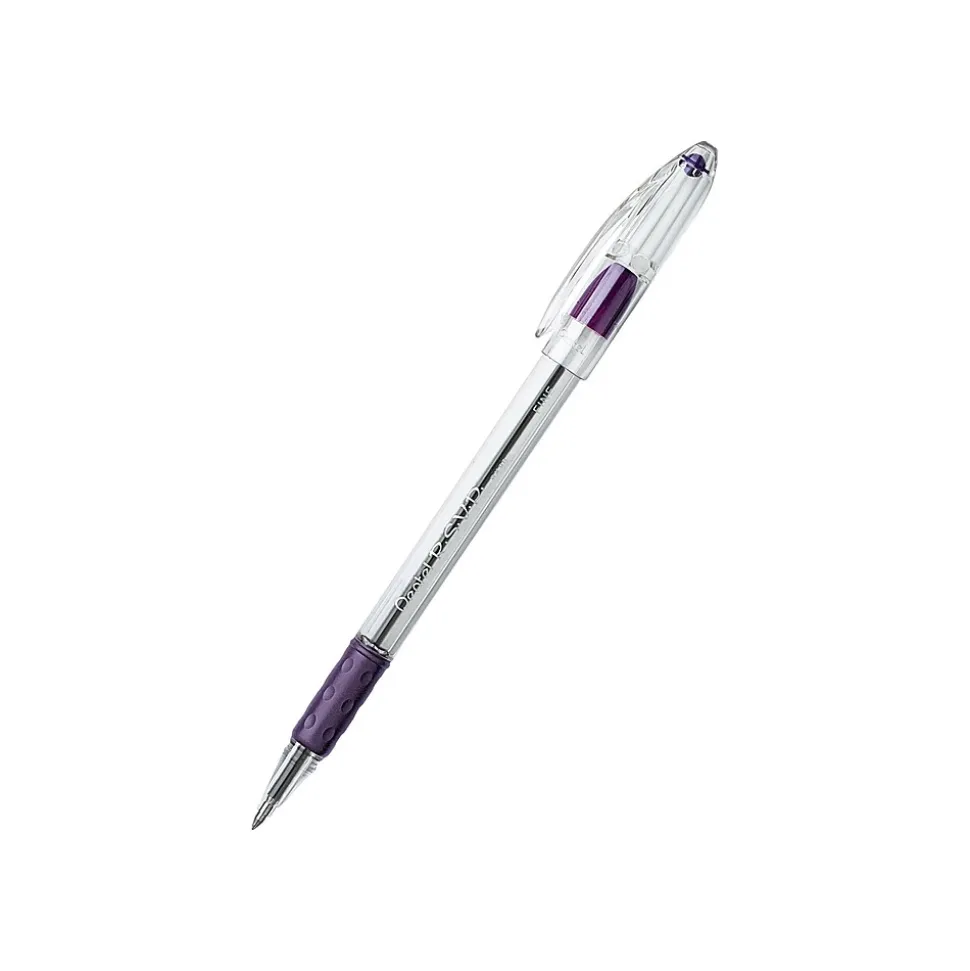 Pentel R.S.V.P. Ballpoint Pens, Fine Point, Purple Ink, Dozen (BK90-V)