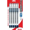 Pentel R.S.V.P. Fine Line Ballpoint Pen, Fine Point, 0.7 mm, Blue Ink, 5/Pk