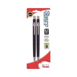 Pentel Sharp Mechanical Pencil, 0.5mm, #2 Medium Lead, 2/Pack (P205BP2-K6)