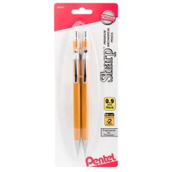 Pentel Sharp Mechanical Pencil, 0.9mm, #2 Medium Lead, 2/Pack (P209BP2-K6)