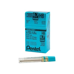 Pentel Super Hi-Polymer Lead Refill, 0.7mm, 12/Leads (50-HB)