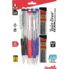 Pentel Twist-Erase Click Mechanical Pencil, 0.5mm, Assoted colors, 6/PK (PD275TLBPS6M)
