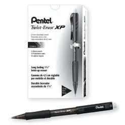 Pentel Twist-Erase EXPRESS Mechanical Pencil, 0.5mm, #2 Medium Lead, Dozen (QE415A)