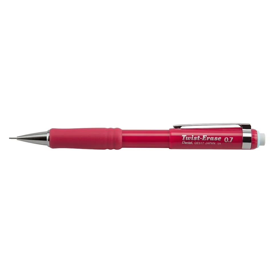 Pentel Twist-Erase III Mechanical Pencil, 0.7mm, #2 Medium Lead, 2/Pack (QE517BP2-K6)