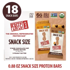 Perfect Bar Protein Bar, Peanut Butter and Chocolate Chip, 0.88 oz, 18/Pack (220-02413)