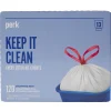 Perk™ 13 Gallon Kitchen Trash Bag, 28" x 24", Low Density, 0.9 mil, White, 120 Bags/Box (PK56750)