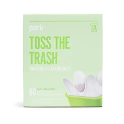 Perk™ 13 Gallon Kitchen Trash Bag, 28" x 24", Low Density, 0.9 mil, White, 80 Bags/Box (PK56749)