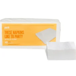 Perk™ Luncheon Lunch Napkin, 1-ply, White, 400 Napkins/Pack (PK28584)