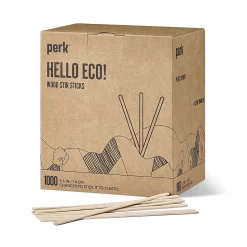 Perk™ Wooden Stirrer, 5.5", 1000/Pack (PK61996)