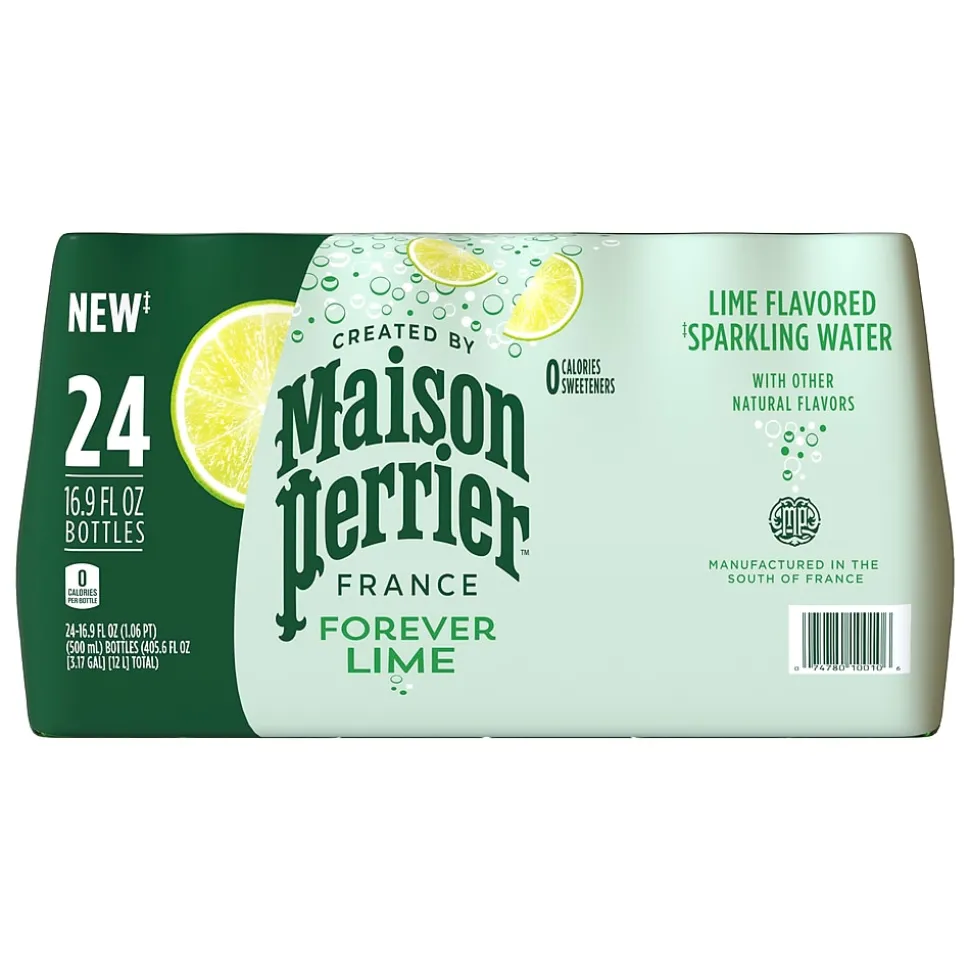 Perrier Lime Flavored Sparking Mineral Water, 16.9 Fl oz., 24/Carton (12283034)
