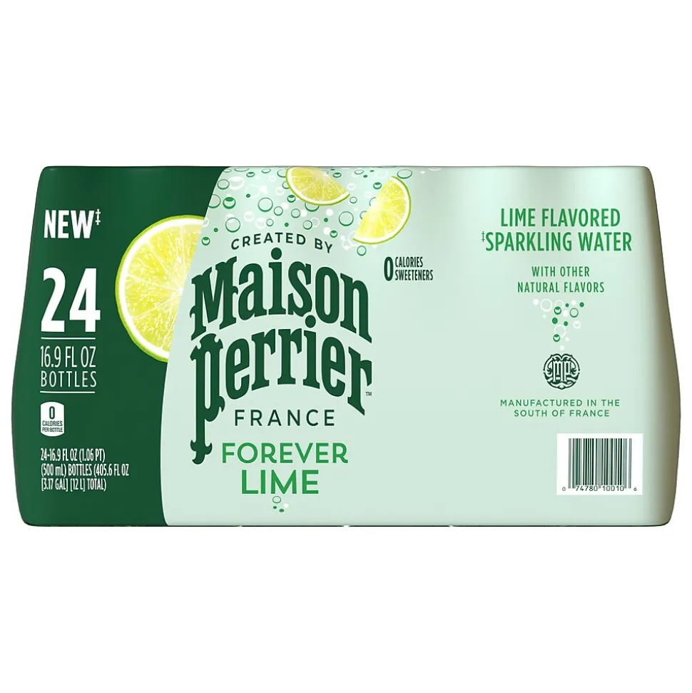Perrier Lime Flavored Sparking Mineral Water, 16.9 Fl oz., 24/Carton (12283034)