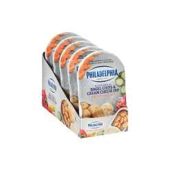 Philadelphia Bagel Chips & Cream Cheese Dip, Garden Vegetable, 2.5 oz., 5/Pack (62352)