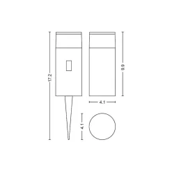 Philips Calla LED Outdoor Bollard Light, Aluminum (802082)