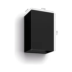 Philips Hue Resonate LED Wall Outdoor Light, Black (576082)