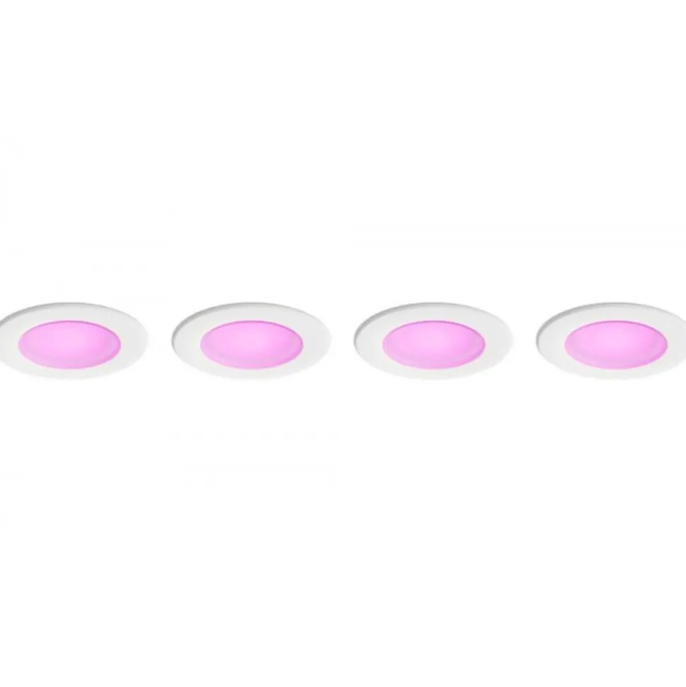 Philips Hue 62W Equivalent E26 LED Smart Downlight, White And Color Ambiance, 4/Pack (578674)