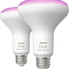 Philips Hue 85W Equivalent E26 LED Smart Bulb, White And Color Ambiance, 2/Pack (578096)