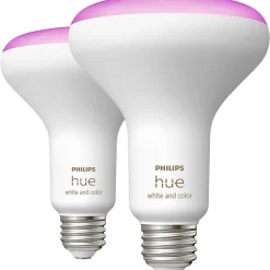 Philips Hue 85W Equivalent E26 LED Smart Bulb, White And Color Ambiance, 2/Pack (578096)