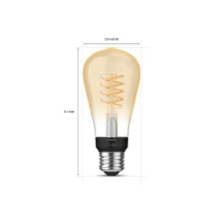 Philips Hue 60W Equivalent ST19 LED Smart Bulb, White (571125)