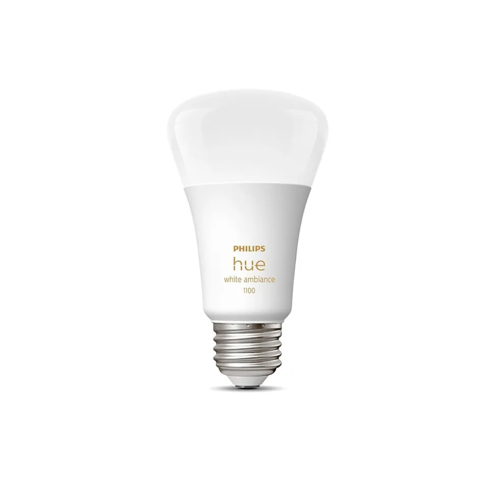 Philips Hue White Light Bulb, A19 2200K-6500K 10.5W E26 (563239)