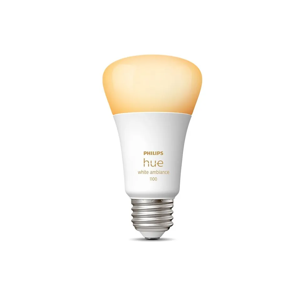 Philips Hue White Light Bulb, A19 2200K-6500K 10.5W E26 (563239)
