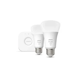 Philips Hue White Starter Kit, A19 2700K 10.5W E26 (563080)