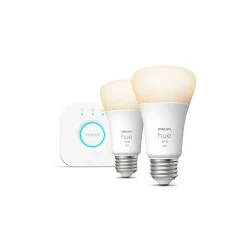Philips Hue White Starter Kit, A19 2700K 10.5W E26 (563080)