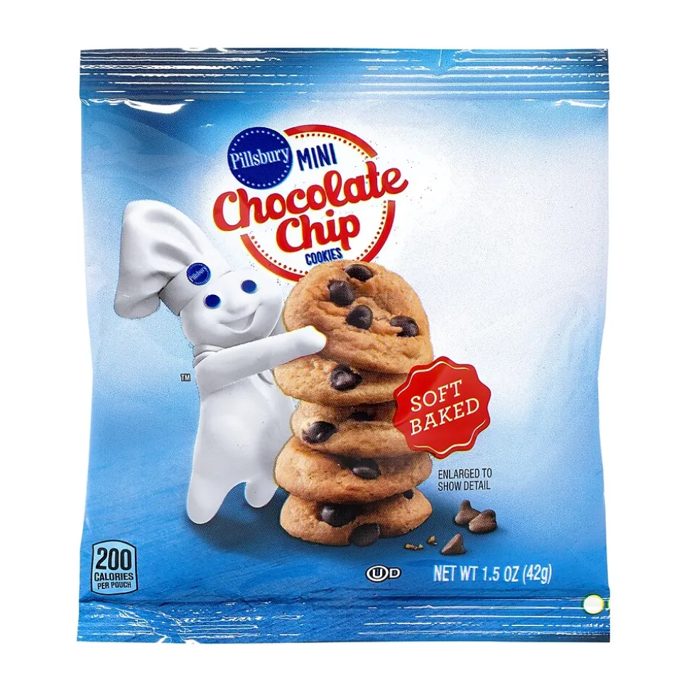 Pillsbury Solf Bake Mini Chocolate Chip Cookies, 1.5 oz., 28/Pack (220-02056)