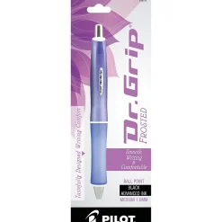 Pilot Dr. Grip Frosted Retractable Ballpoint Pen, Medium Point, Black Ink (36250)