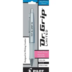 Pilot Dr. Grip Retractable Gel Pen, Fine Point, Black Ink (36274)