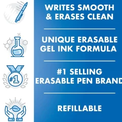 Pilot FriXion Ball Erasable Gel Pens, Fine Point, Black Ink, 3/Pack (31556)