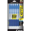 Pilot G2 Retractable Gel Pen, Ultra Fine Point, 0.38mm, Black Ink, 5 Pack (18203)