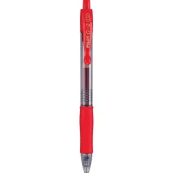 Pilot G2 Retractable Gel Pens, Bold Point, Red Ink, Dozen (31258)
