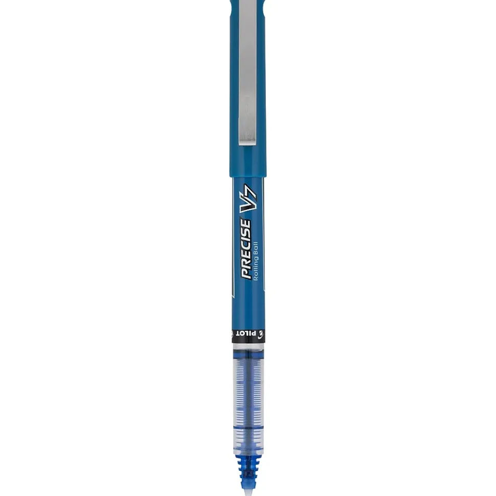 Pilot Precise V7 Rollerball Pens, Fine Point, Blue Ink, Dozen (35349)