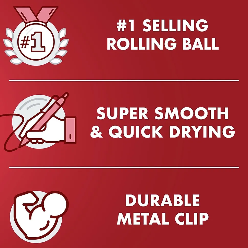 Pilot Precise V7 Rollerball Pens, Fine Point, Blue Ink, Dozen (35349)