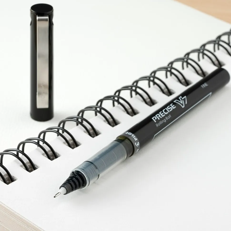 Pilot Precise V7 Rollerball Pens, Fine Point, Blue Ink, Dozen (35349)
