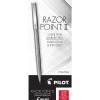 Pilot Razor Point II Marker Pens, Super Fine Point, Red Ink, Dozen (11011)