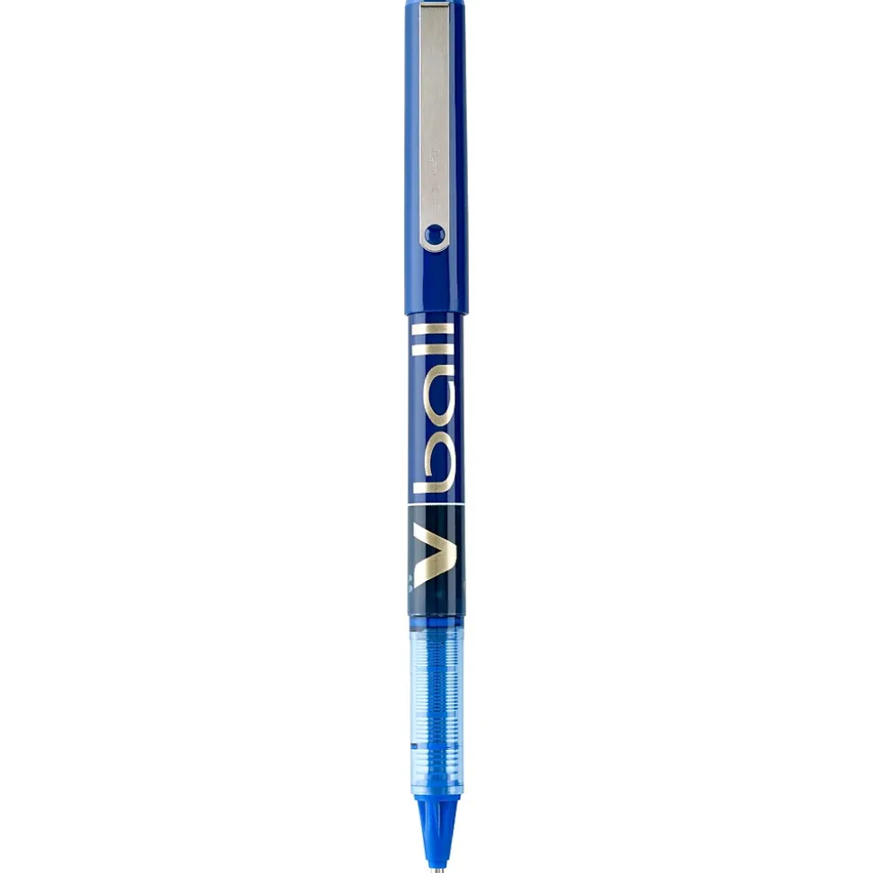 Pilot VBall Rollerball Pens, Fine Point, Black Ink, Dozen (35112)