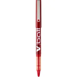 Pilot VBall Rollerball Pens, Extra Fine Point, Red Ink, Dozen (35202)