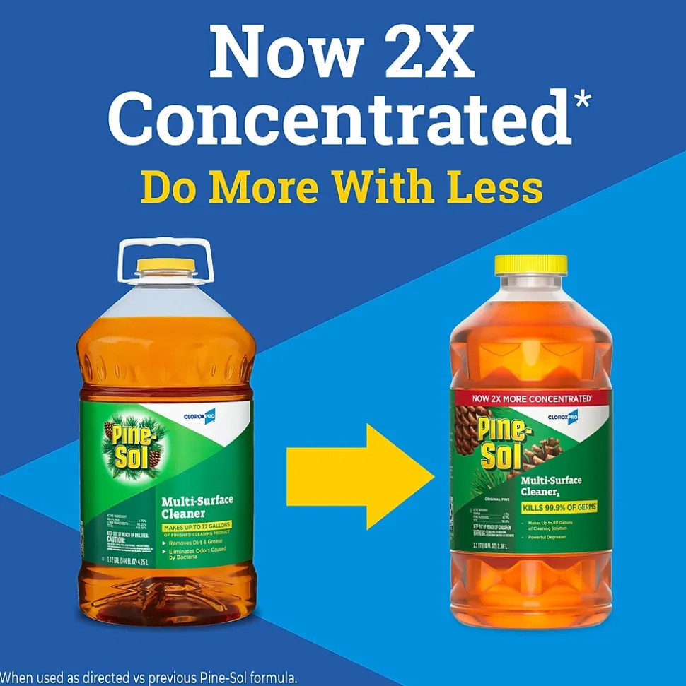 Pine-Sol Disinfecting Multi-Surface Cleaner Degreaser, Original Pine, 80 Fl. Oz. (60606)