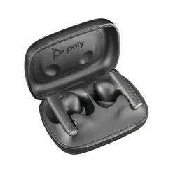 Plantronics Voyager Free 60 UC Wireless Noise Cancelling Bluetooth Earbuds, USB-C, MS Certified, Carbon Black (7Y8L8AA)