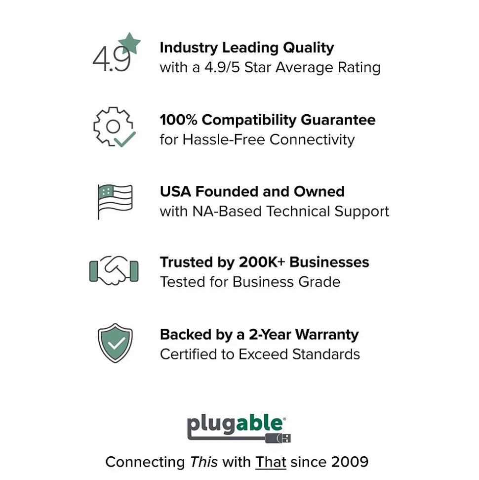 Plugable 16' USB 3.0 Type A Female/Male Power Extension Cord, Black (USB3-5M-D)