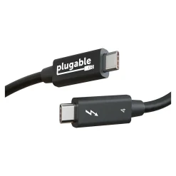 Plugable 3.3' USB C Power Cable, Black (TBT4-40G1M)