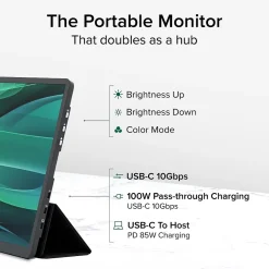 Plugable 15.6" USB-C Portable Display With Folding Travel Cover (USBC-PDMON)