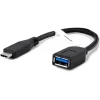 Plugable 6" USB-C to USB-A, Male to Female, Black (USBC-AF3)