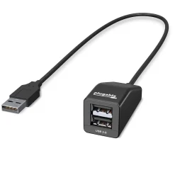 Plugable 2-Port USB 2.0 Hub, Black (USB2-2PORT)